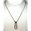 Image 2 : Navajo White Buffalo Bar Necklace Sterling Silver