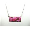 Image 1 : Navajo Purple Spiny Oyster Bar Necklace Sterling Silver