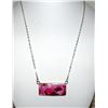 Image 2 : Navajo Purple Spiny Oyster Bar Necklace Sterling Silver