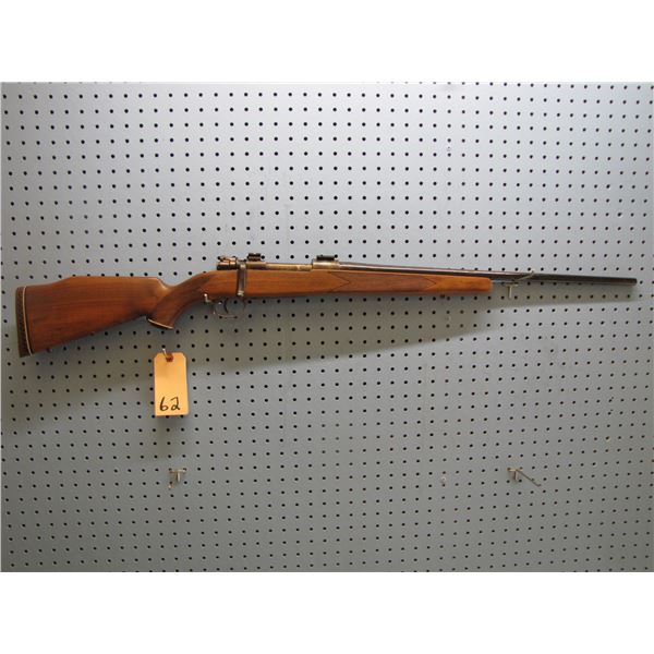 Mauser 98; bolt action;  7 X 64 cal; Internal Clip; 23" barrrel; Low swing safety; Weaver bases. But