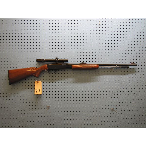 Remington 572 pump action 22LR, 23” bbl. with original factory adjustable sights, checkered deluxe s