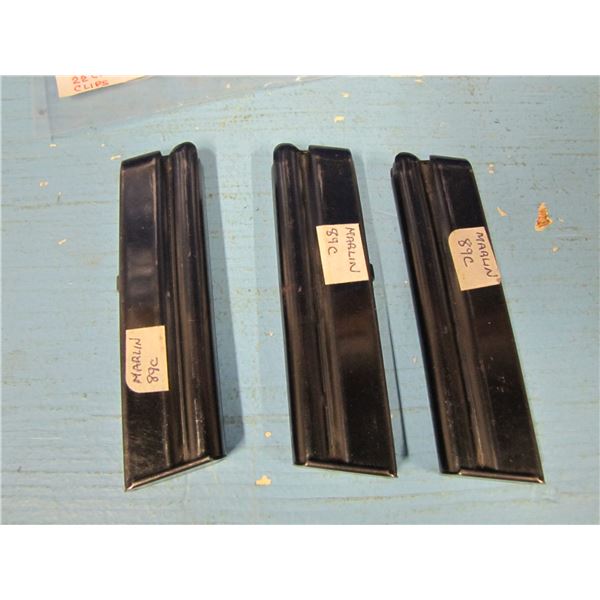 Bag- 3 Marlin 89c 22 cal clips- Excellent condition