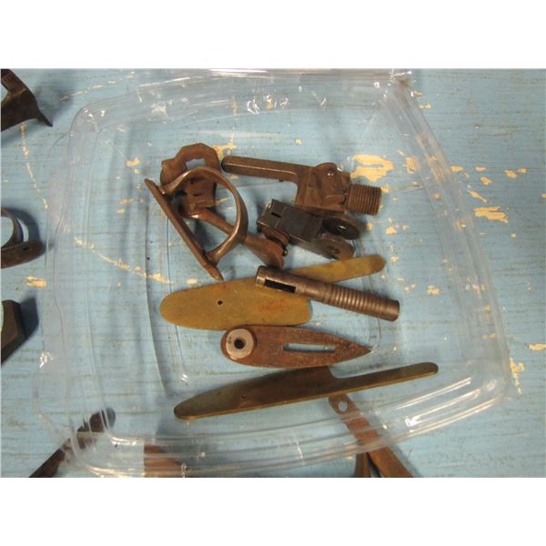 Container- Antique gun parts, Breech blocks, tanes, trigger guards, cap & ball & cartridge