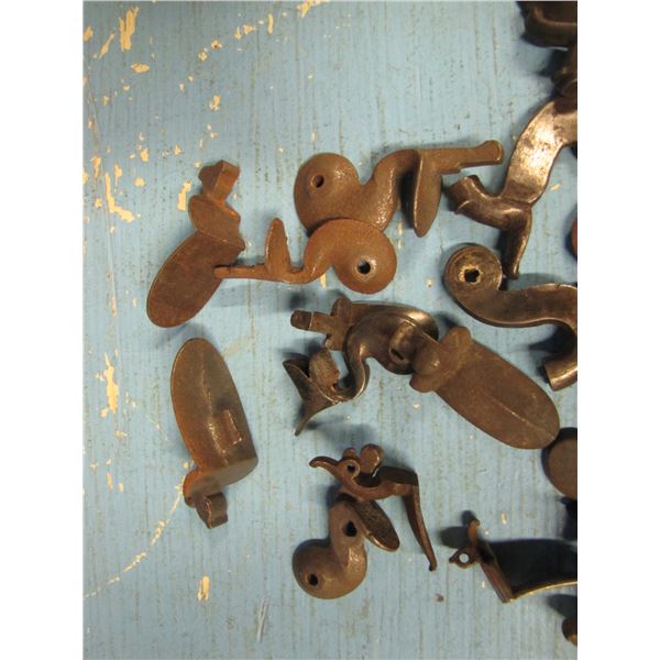 Container-21pcs flintlock, percussion hammers & frizzens
