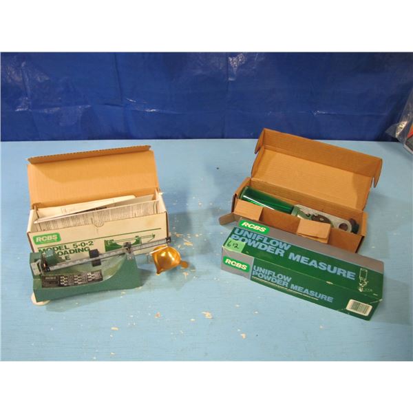 Uniflow powder measure and our RCBS 5-0-2 scale