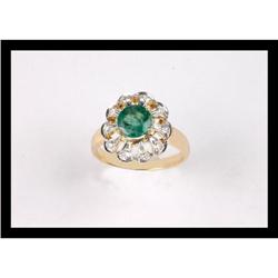 BEAUTIFUL  DIAMOND AND EMERALD YELLOW  GOLD #2365490
