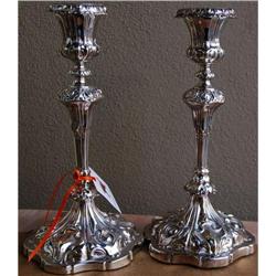 Pair Antique Sheffield Candlesticks, c. 1830. #2365497