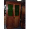 Image 1 : 1930's Pine Cabinet Cupboard. Stained Glass #2365546