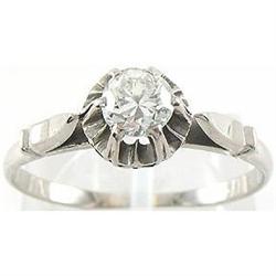 Vintage 1950's 18K White Gold Diamond Solitaire#2365555