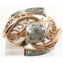 Retro 1960's 18K Gold Diamond Ring #2365556