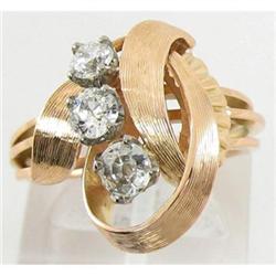 18K Gold .67ct Diamond 1960?s Retro Ring #2365559