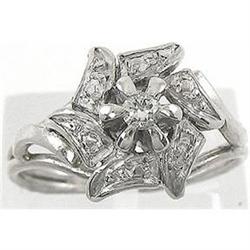 1950's Retro Platinum Diamond Engagement Ring #2365565