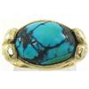 Image 1 : 18K Gold and Turquoise Retro Ring #2365566