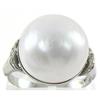 Image 1 : Pearl Edwardian 18K White Gold Ring #2365576