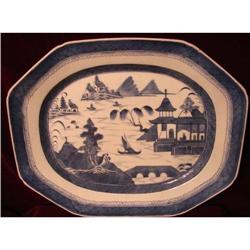 C. 1840 CHINESE EXPORT LARGE BLUE CANTON MEAT #2365609