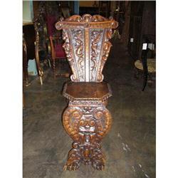 Italian Carved Walnut Chair #2365765