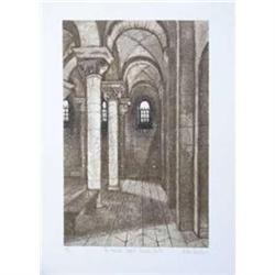 Valerie Thornton, etching, The Norman Chapel #2365876