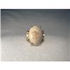 Image 1 : Estate 14K Flower Jasper Diamond Filigree Ring #2366027
