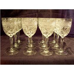 Diamond Cut Crystal Goblets Set of 12 #2375738