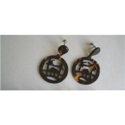 Art Deco Lucite Dangle Earrings - Exotic Screw #2375983