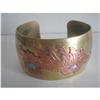 Image 1 : Cuff Bangle Copper Brass & Conch Shell  #2375986