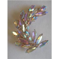 Large Brooch of Aurora Borealis Navette #2375987