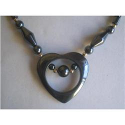 Hematite Heart Necklace - 17" #2375988