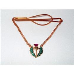 Tie Bar GF & Enamel Guilloch Scottish Emblem #2375992