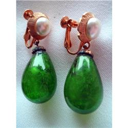 Early Vendome Lucite Chandelier  Earrings #2375994