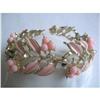 Image 1 : CORO Pink Enamel, Rhinestone & Lucite Bead #2376013