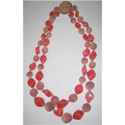 Double Strand Stippled Lucite Choker Necklace #2376018