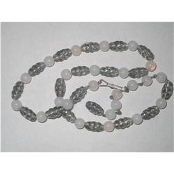 Art Deco Grey Swirled Art Glass & Frosted Glass#2376026