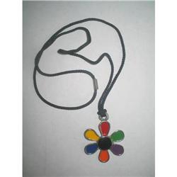 Boho Chic Enamel Flower Child Pendant Necklace #2376063