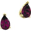 Image 1 : GOLD EARRINGS RHODOLITE GARNET PEARSHAPED #2376136