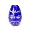 Image 1 : COBALT BLUE OVERLAY EGG SHAPED VASE NEW #2376705