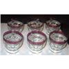 Image 1 : OLD Cranberry Kings Crown thumbprint GLASSES #2376723