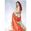 Image 1 : VINTAGE SENORITA SPANISH GIRL  ART LITHO PRINT #2376729