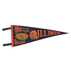 1964 ROSE BOWL PASADENA Felt Pennant ILLINOIS #2376868