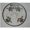 Image 1 : old ANNIVERSARY Silver Flower GLASS BOWL plate #2376876