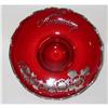 Image 1 : old ANNIVERSARY red Flower Glass BOWL PLATE #2376877