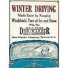 Image 1 : VINTAGE NEW JERSEY WINTER DRIVING SIGN  #2376946