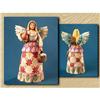 Image 1 : JIM SHORE ANGEL W FARM BASKET STATUE * ENESCO #2377024
