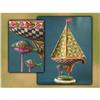 Image 1 : JIM SHORE GREEN SAILBOAT BOAT STATUE * ENESCO #2377034
