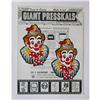 Image 1 : VINTAGE DOUBLE PRESSKALS CLOWN DECAL SIGN / #2377101