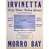 Image 1 : VINTAGE IRVINETTA CA MORRO BAY FISHING SIGN #2377152