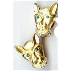 SALE Elegant Lion earrings   Signed clip on #2377320