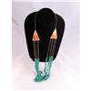 Image 1 : Vintage Estate Turquoise and Shell Necklace #2377478