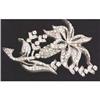 Image 1 : Art Deco all rhinestone flower pin #2377607