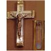 Image 1 : OLD FRENCH SIGNEd Lourdes RELIC Rosary Crucifix#2377792