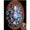 Image 1 : Fancy BLUE 20-30's CLUSTER Ring Rivoted back #2377822
